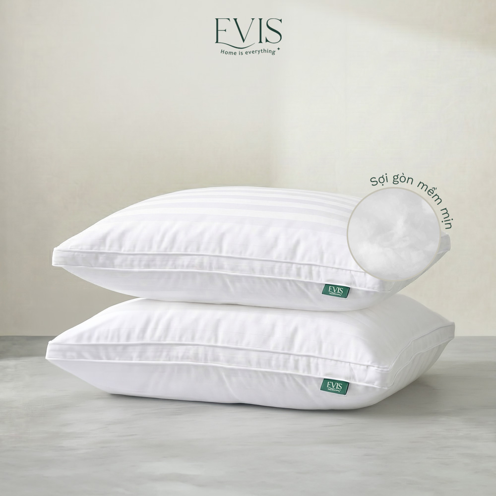 Gối Nằm Lông Vũ Evis Eva - Mềm mại êm ái chuẩn khách sạn 5 sao