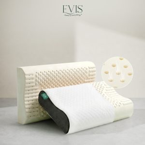 Gối Cao Su Massage Evis Natural - Thiết Kế Lượn Sóng Công Thái Học